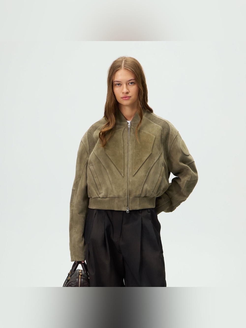 Kith Women Varen Suede Moto Bomber Jacket - Picture 3 of 6
